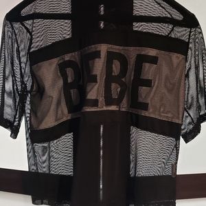 BEBE mesh crop top